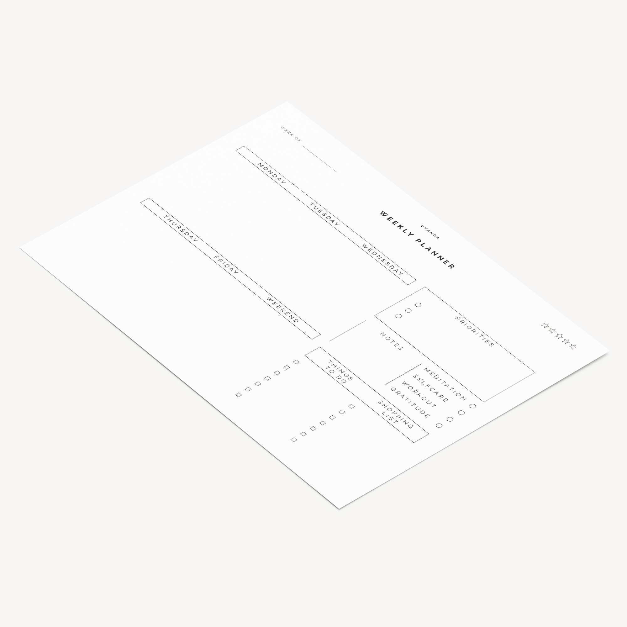 weekly planner printable simple