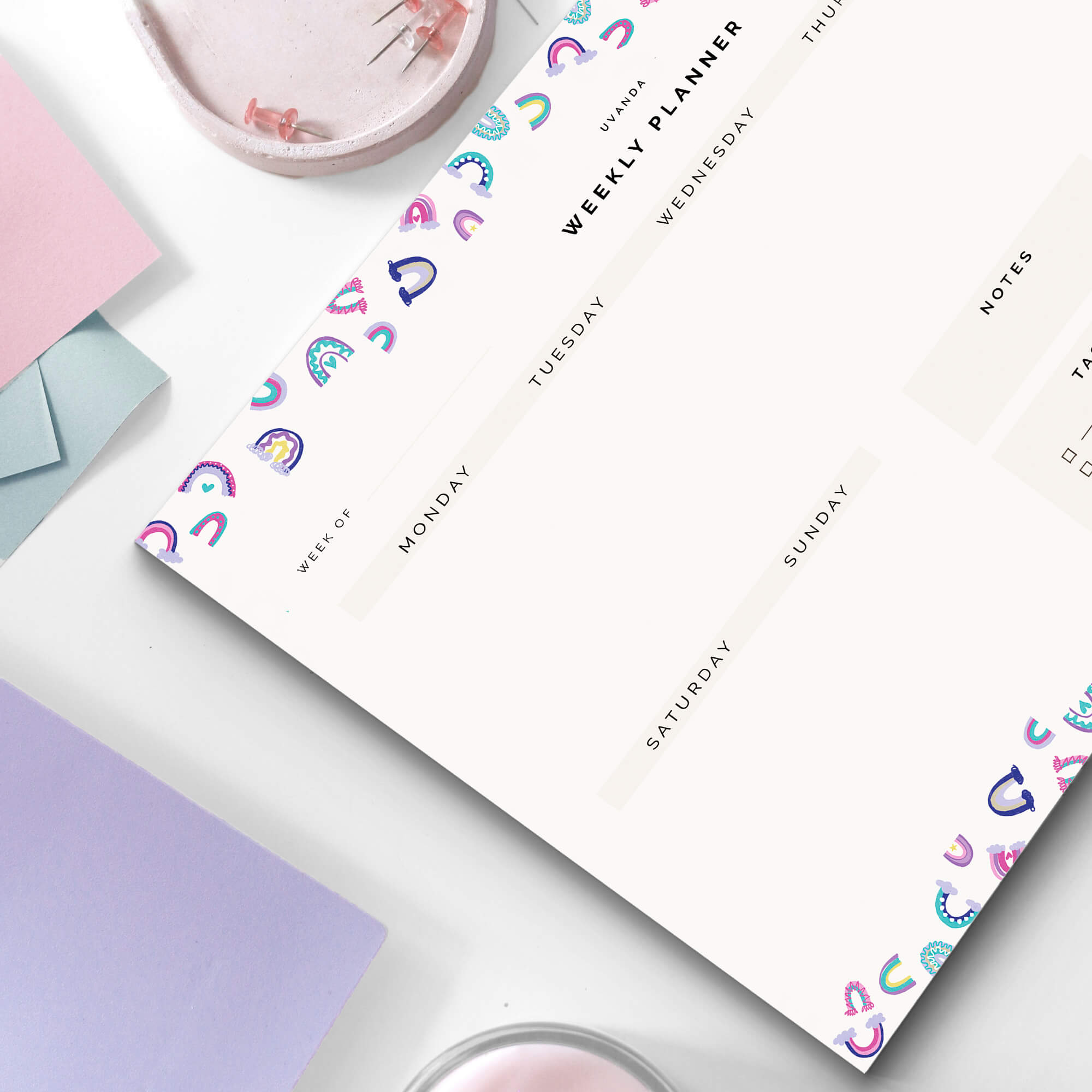 Weekly planner undated calendar how it looks