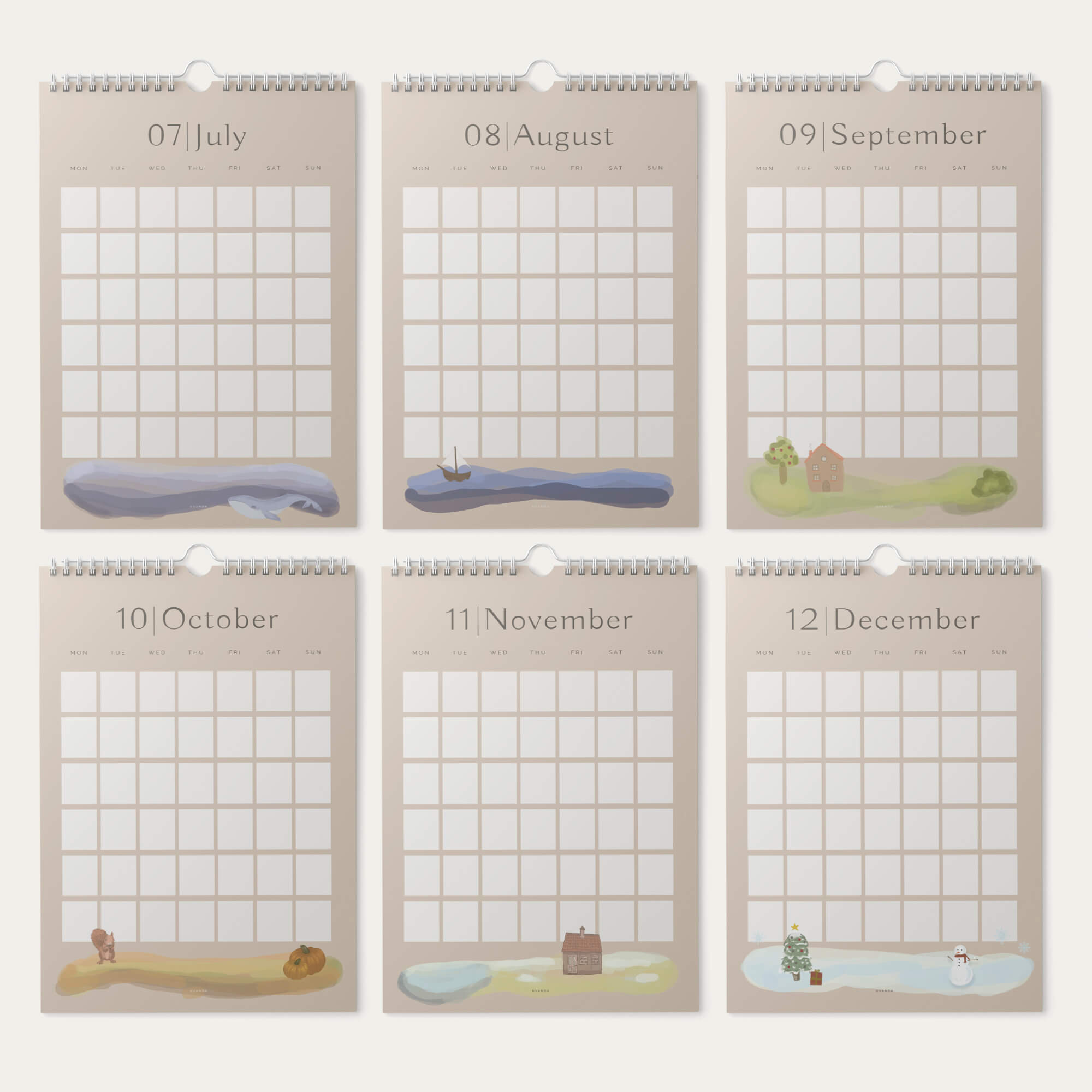 Undated Wall Calendar