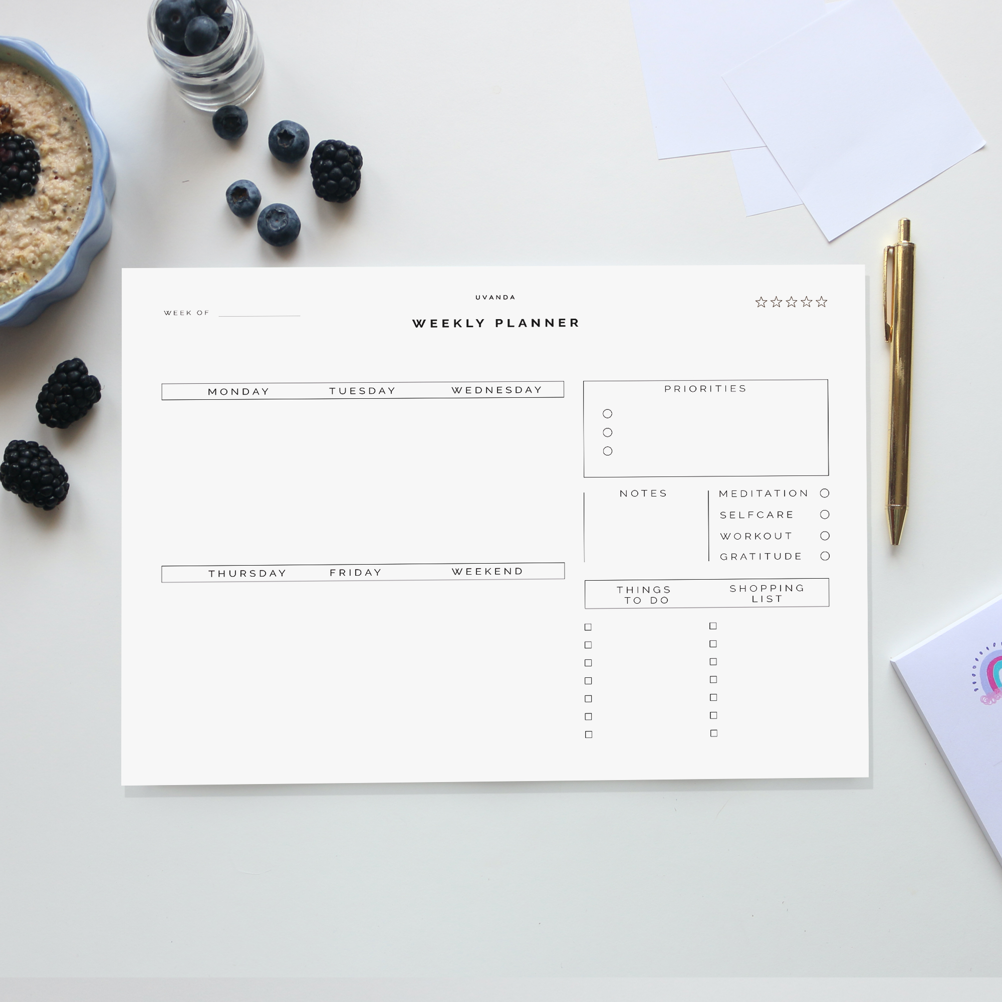 Weekly Minimalist Printable - Image 2