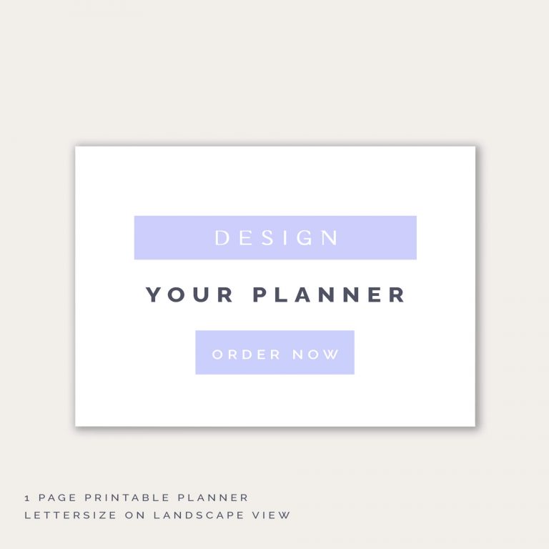 personalized printable planner