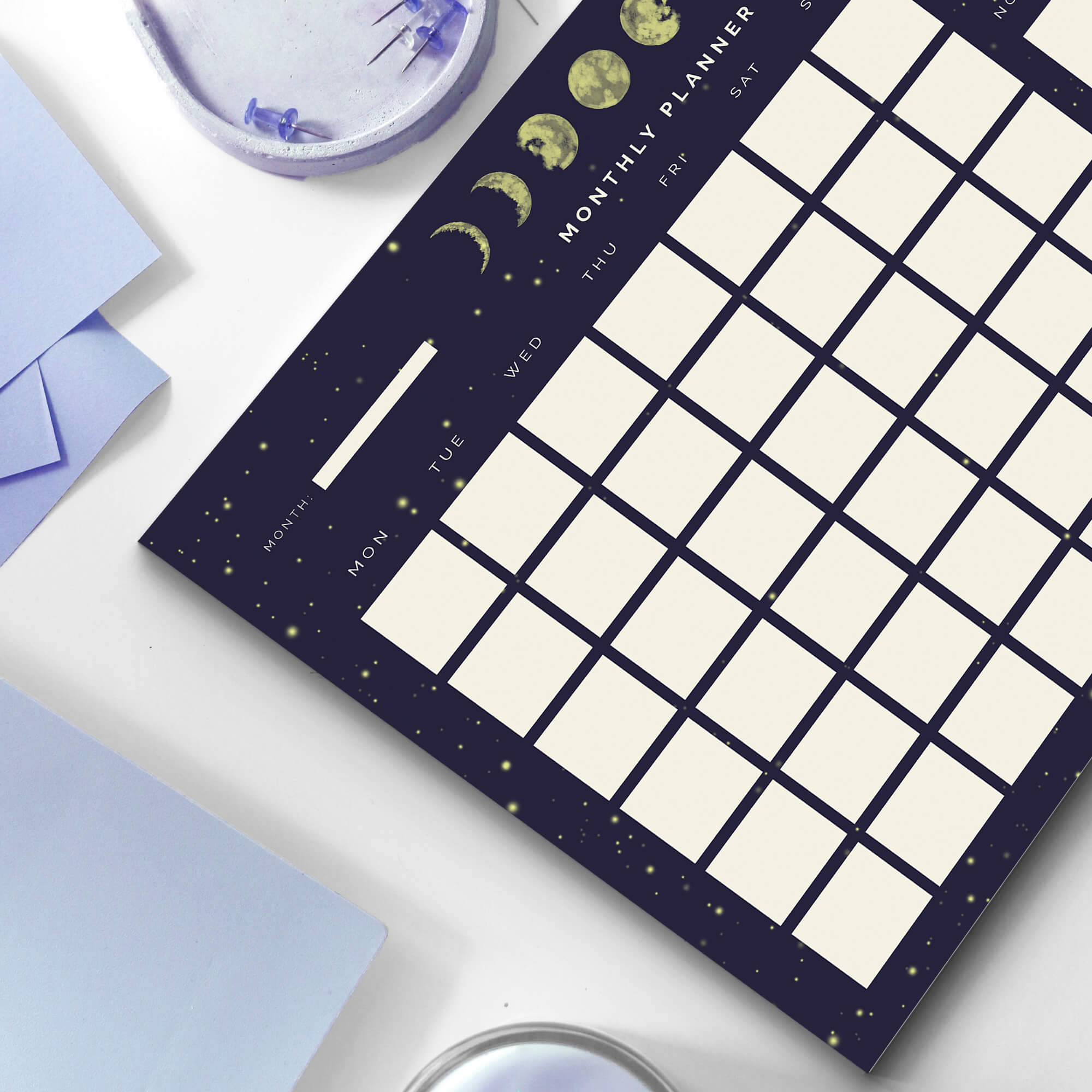 monthly undated calendar how it looks