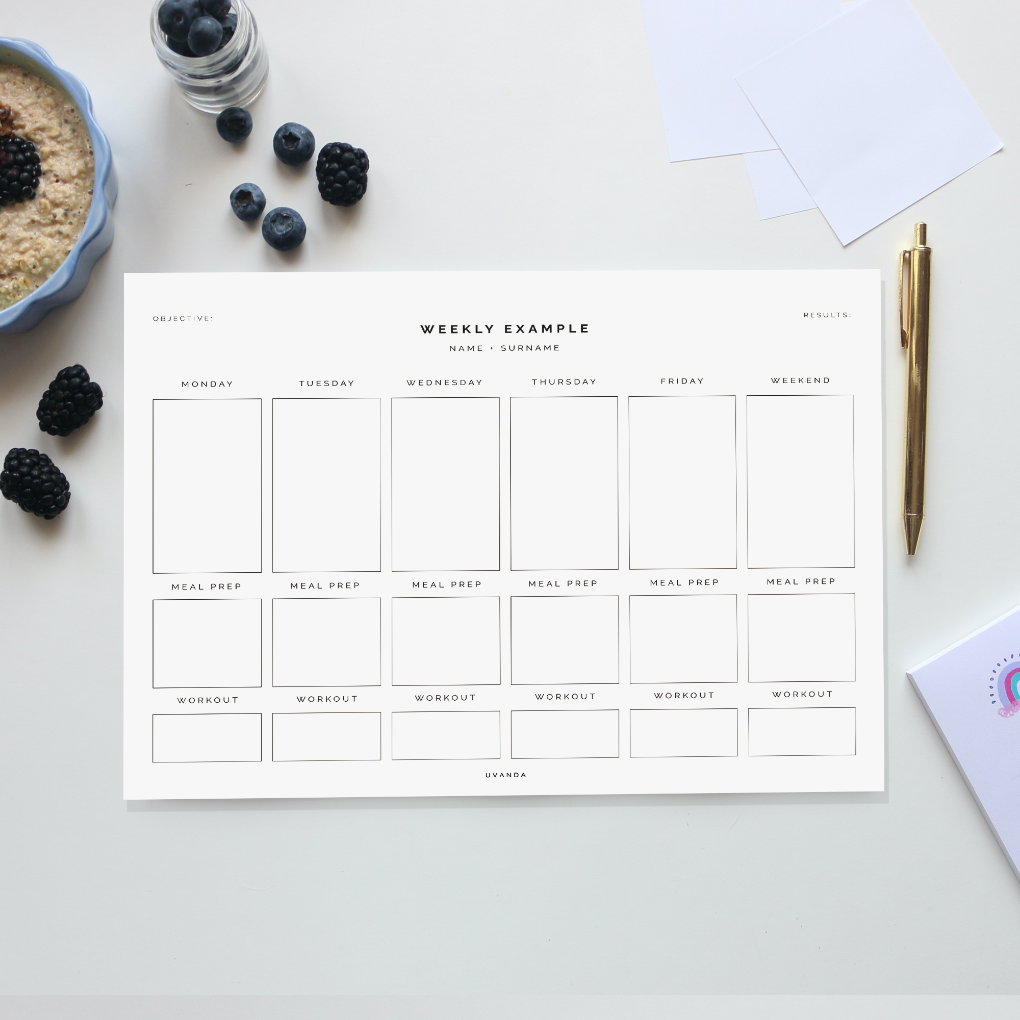daily personalized planner with name