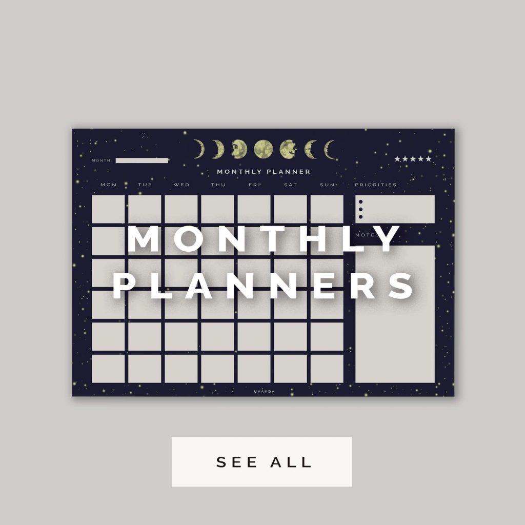 monthly planner undated