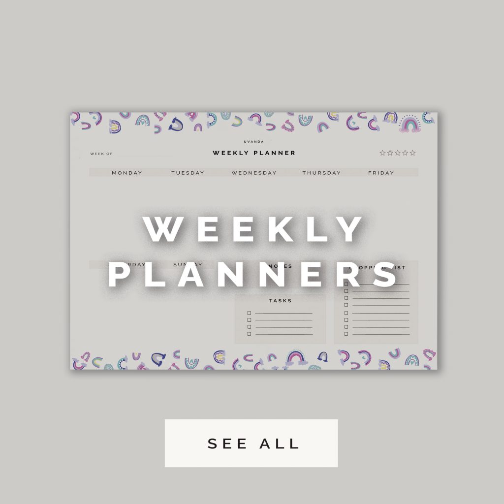 WEEKLY PLANNER RAINBOW DESIGN