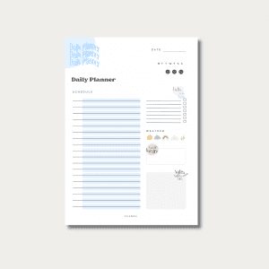 Daily Planner Happy Blue