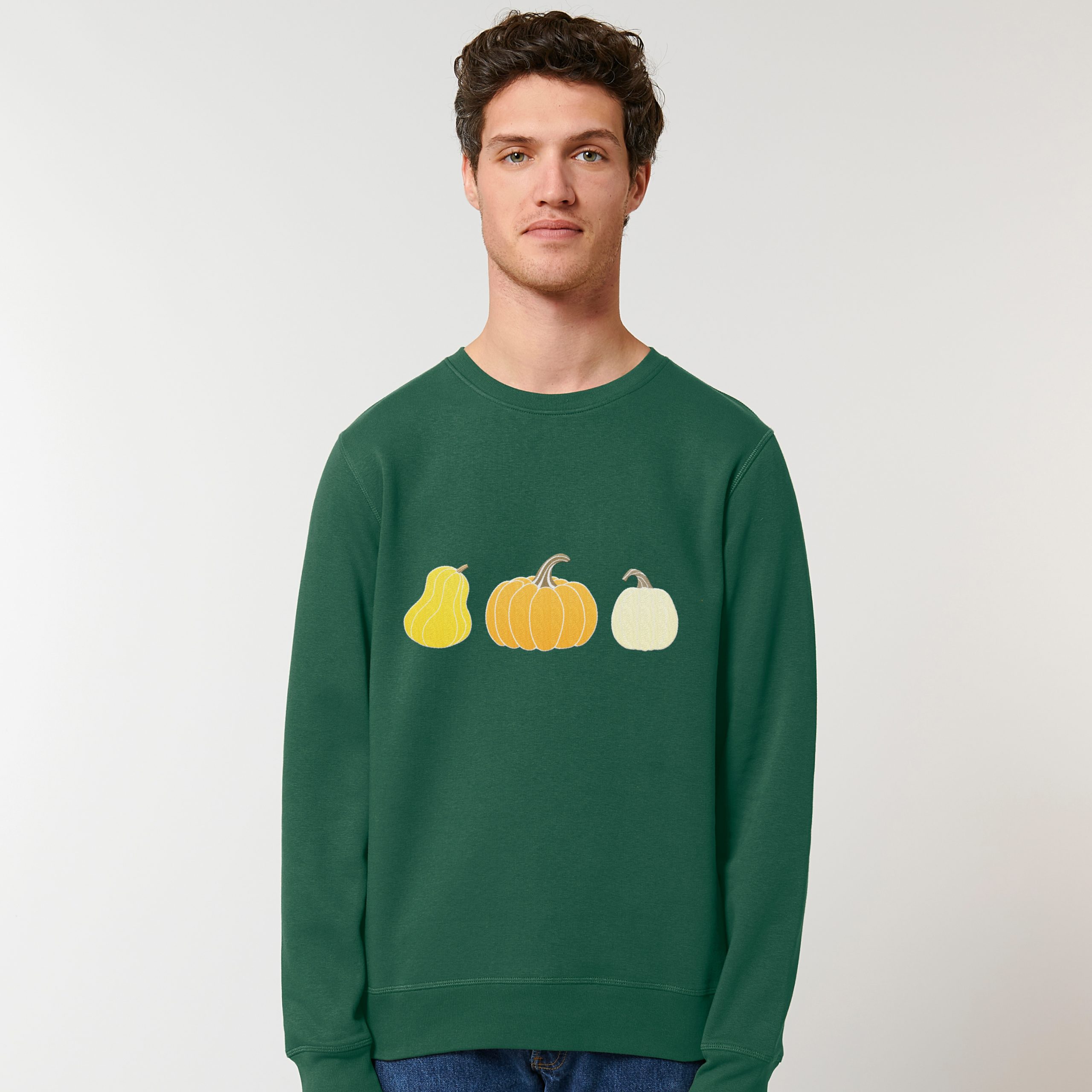 Pumpkin Embroidered Hoodie