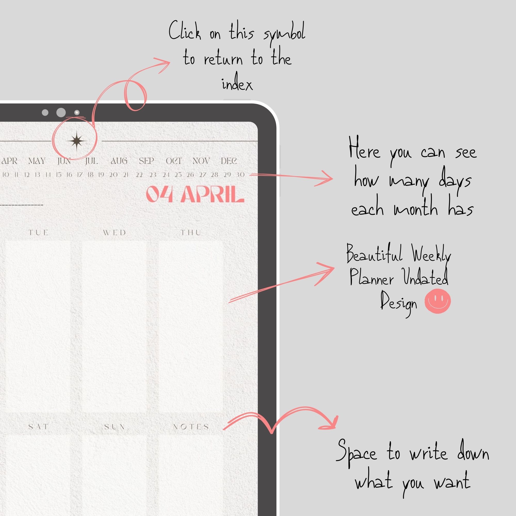 My Best Version - Aesthetic Weekly Planner Hyperlinked - Image 6