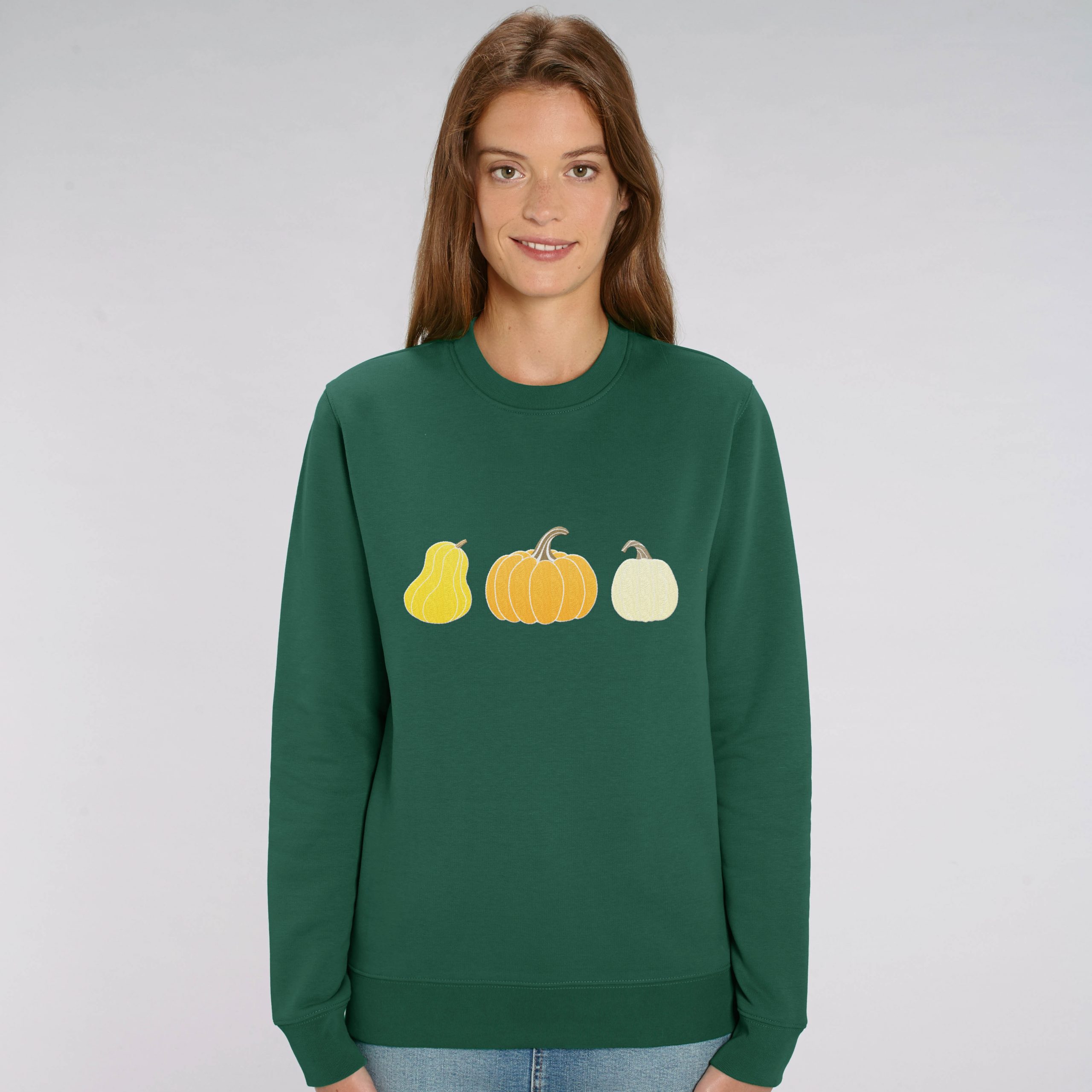 Fall Season Hoodie - Pumpkin Embroidery