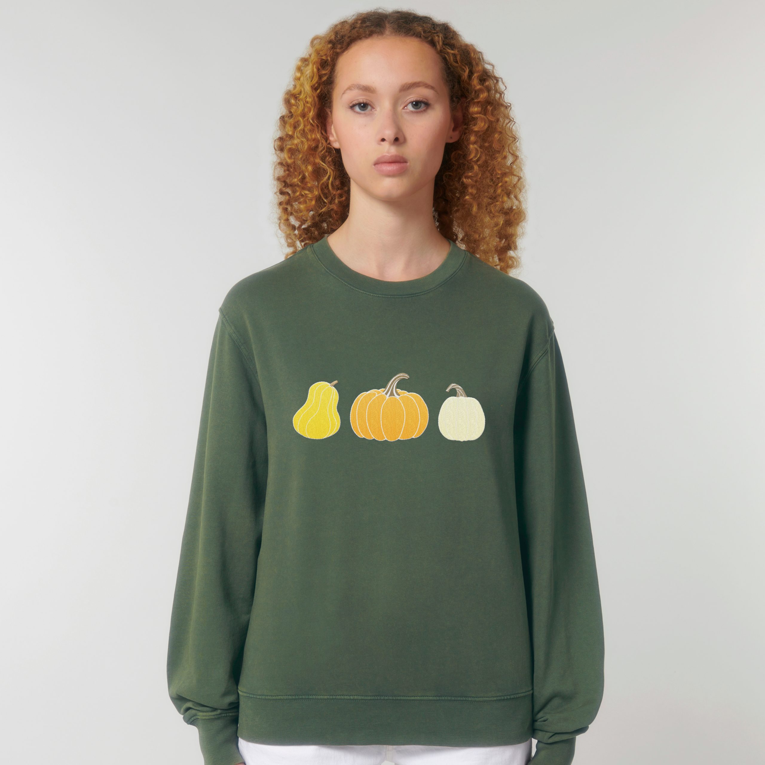 Pumpkin Fall Season - Embroidered Hoodie
