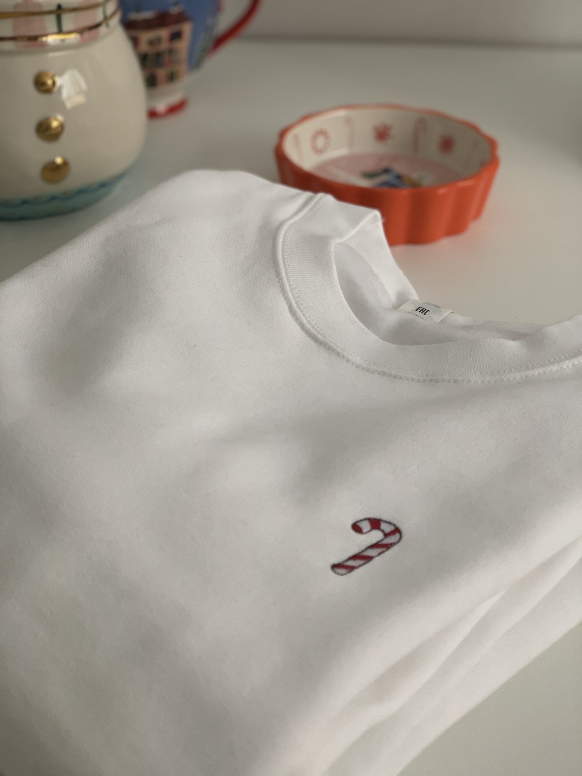 Christmas Hoodie - Candy Cane Embroidery - Image 5