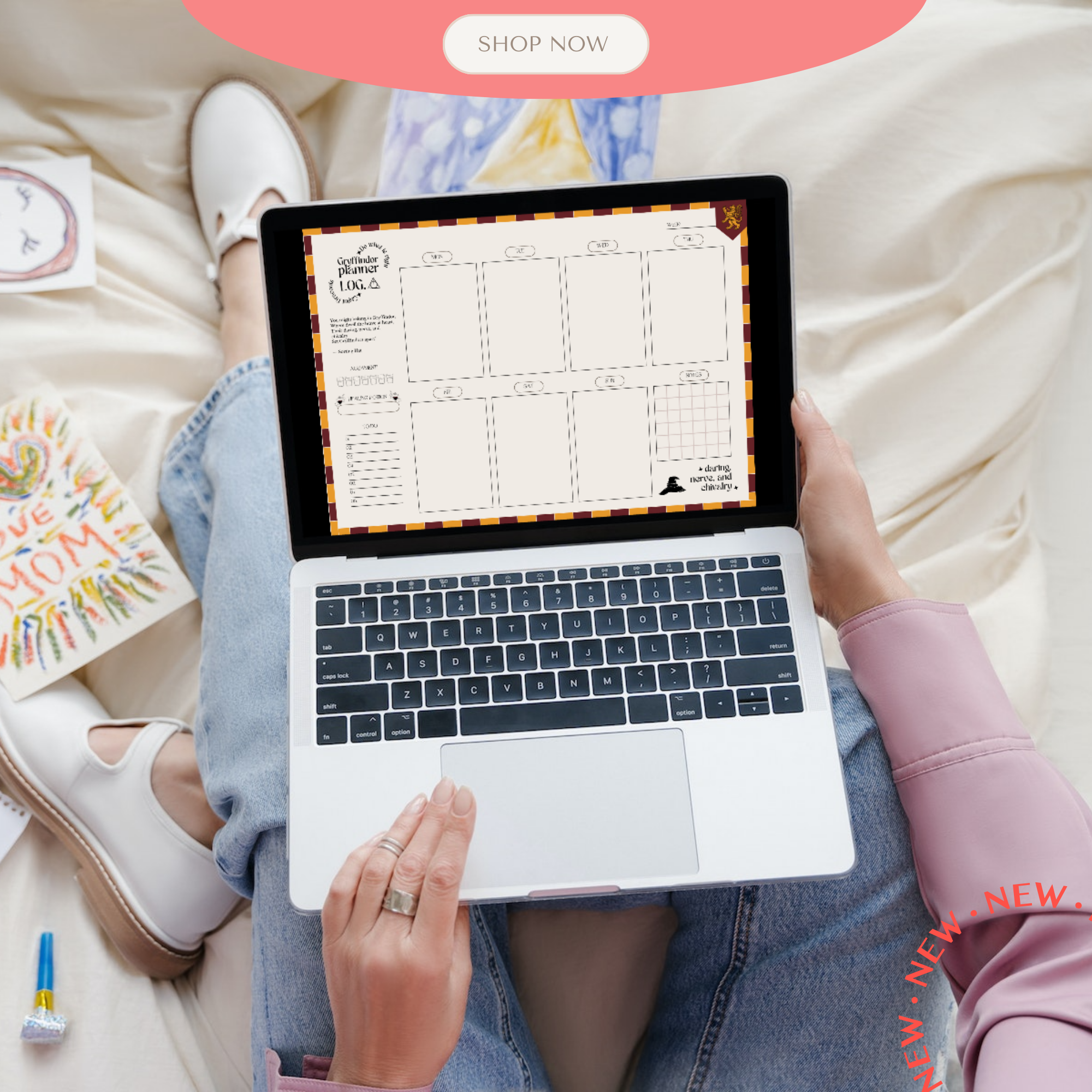 HOGWARTS HOUSES PLANNER - Wizard School Weekly Digital Planner, Gryffindor, Slytherin, Ravenclaw, Hufflepuff, Instant PDF Download, Hogwarts School of Witchcraft and Wizardry, to lo list, spell, witchy planner, potter planner, hogwarts planner