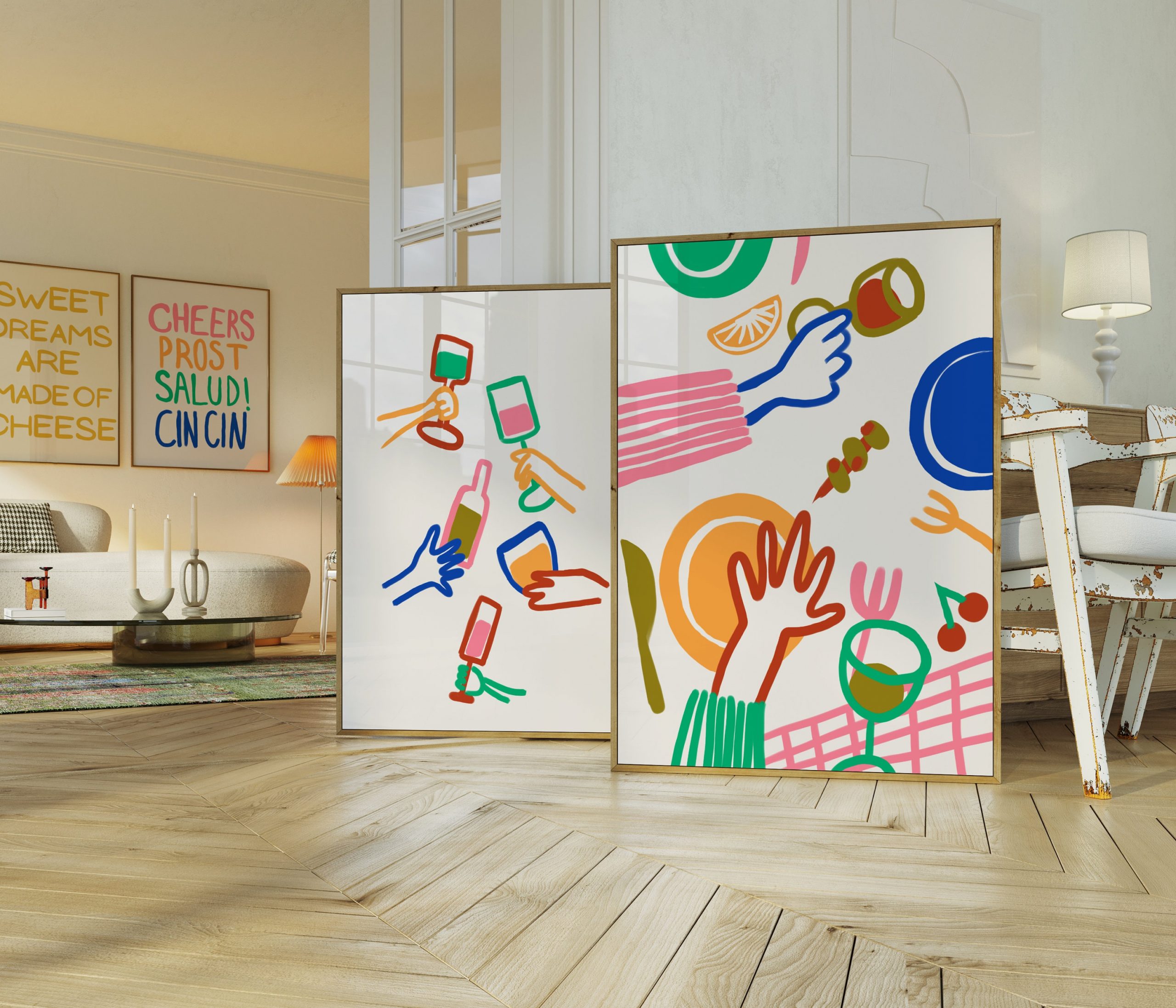 Colorful Dinner - Hand Drawn - Image 10