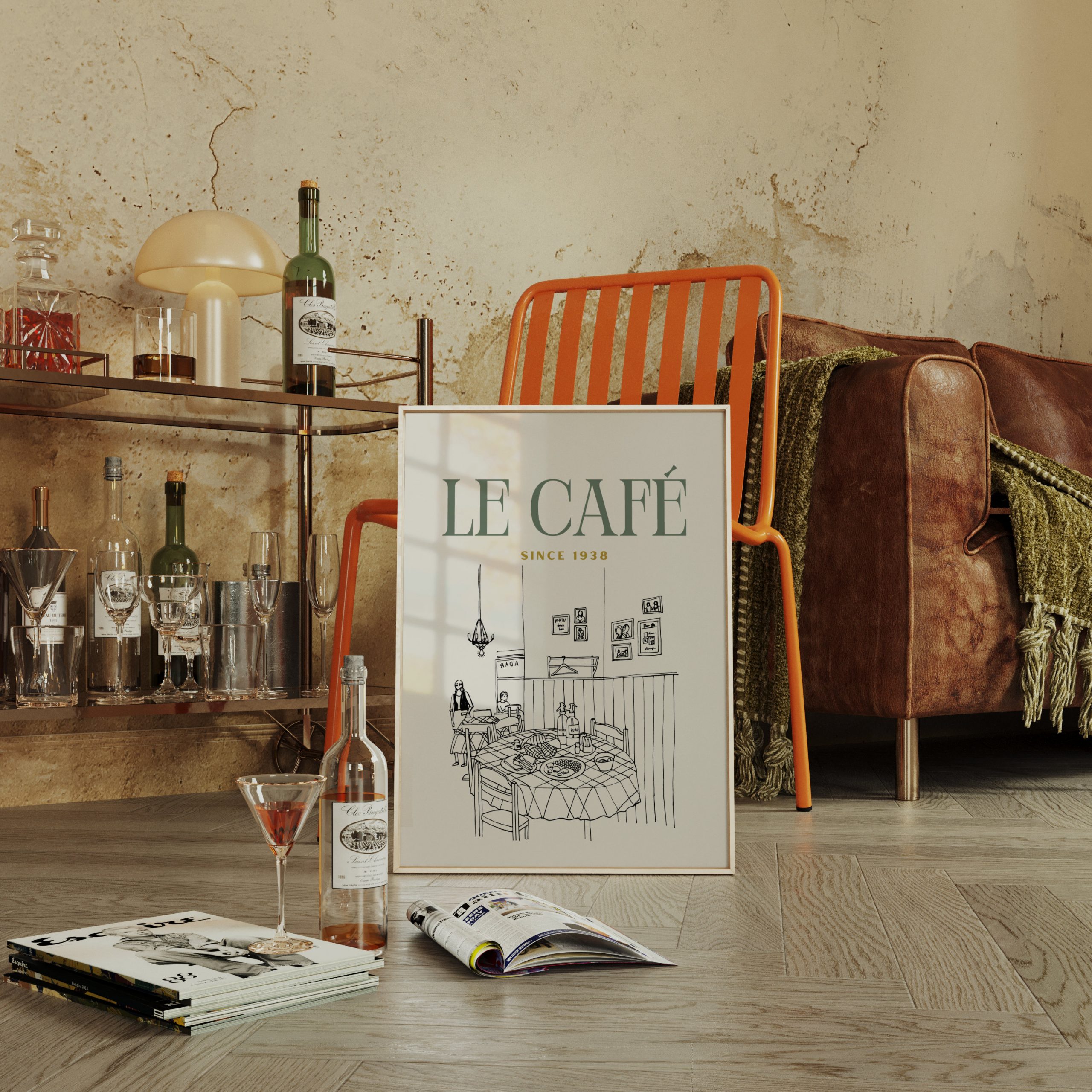 Set of 2 - Cafe Wall Art - Image 6