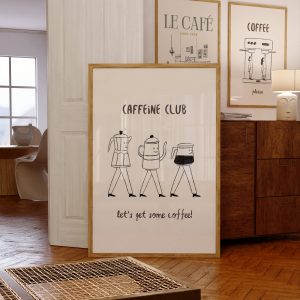 Caffeine Club Coffee - Cartoon Living Room Mockup