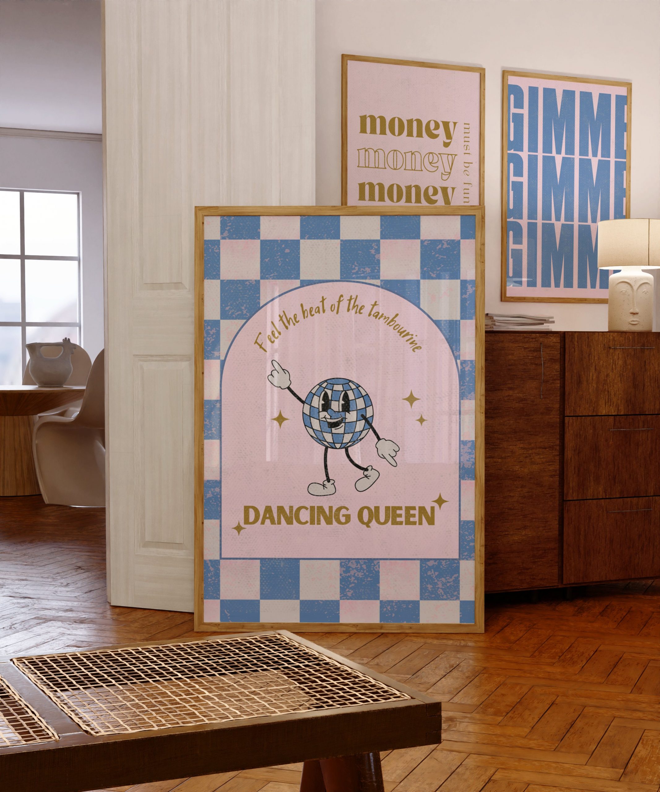 Set of 2 - Dancing Queen Retro Character Print - Image 5