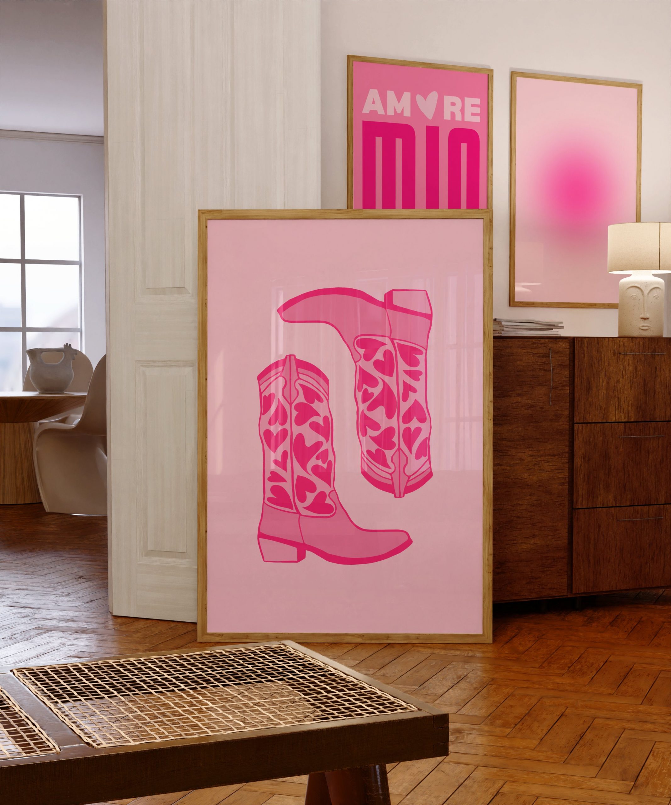 Set of 9 - Preppy Pink Gallery Wall Art - Image 4