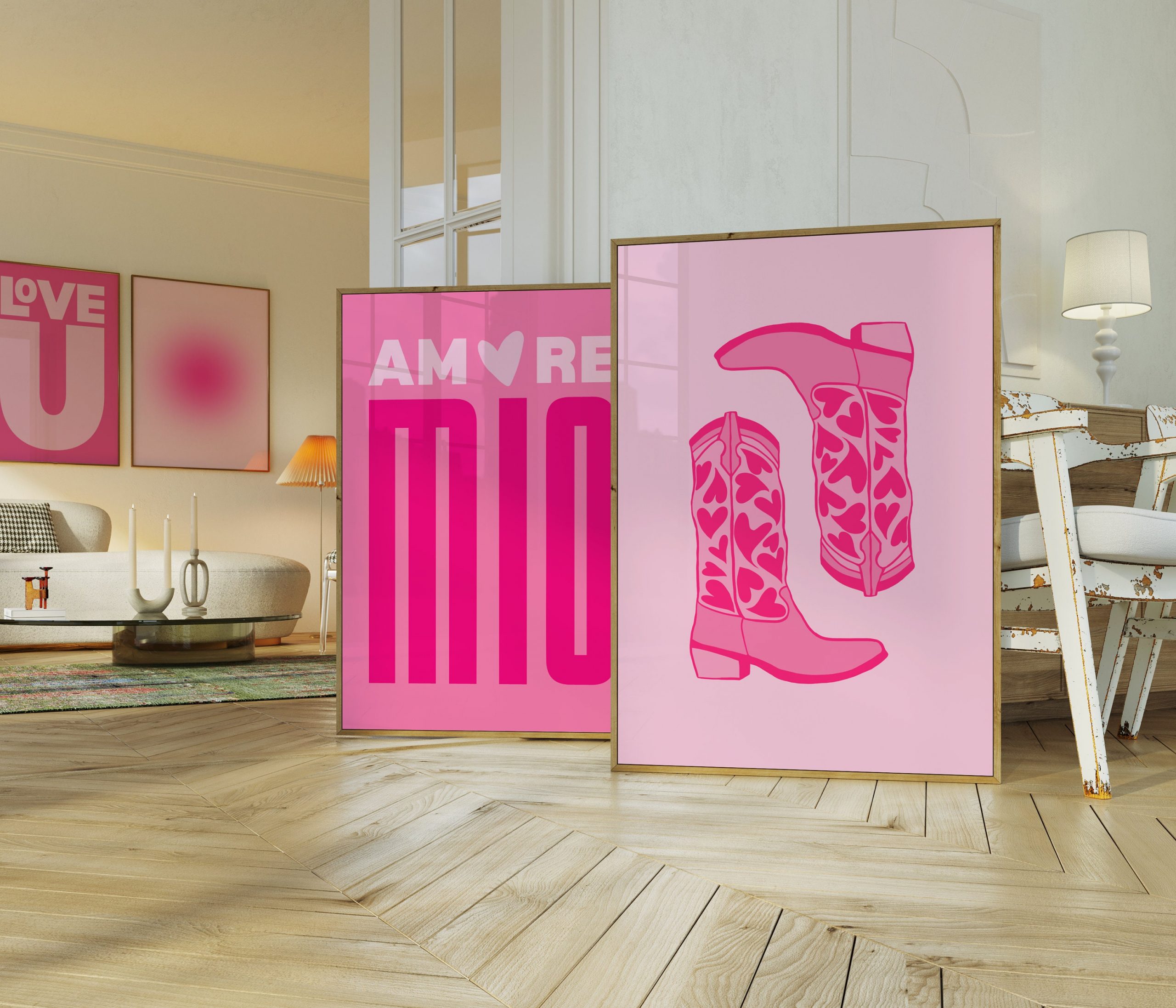 Set of 9 - Preppy Pink Gallery Wall Art - Image 6