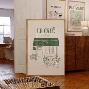 Le Cafe - Green Living Room Mockup