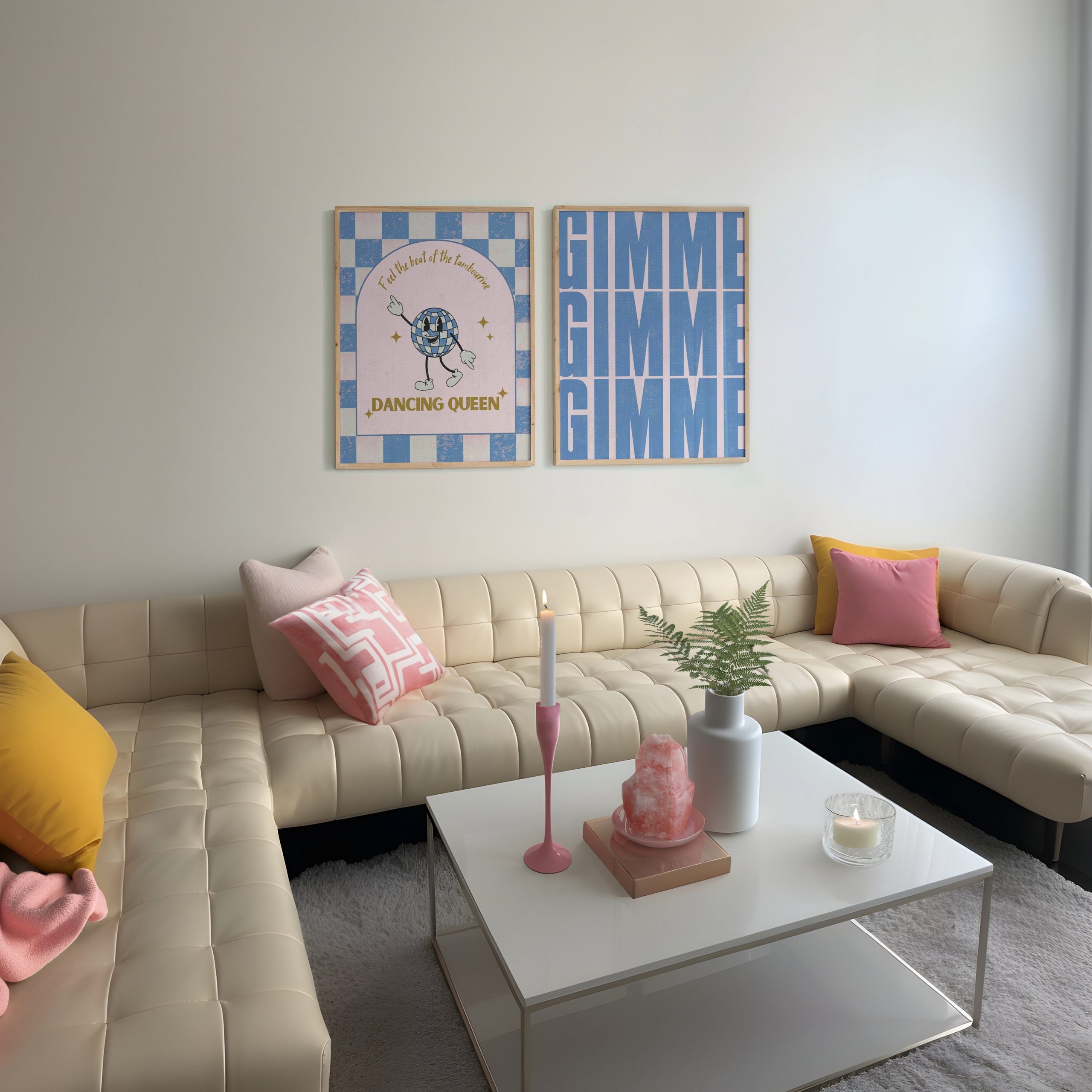 Set of 2 - Dancing Queen Retro Character Print - Image 6