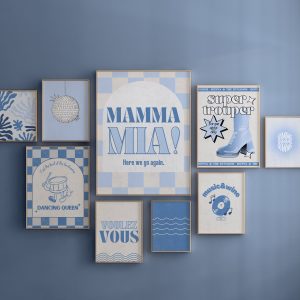 Set of 9 - Mamma Mia Gallery Wall Art Mockup