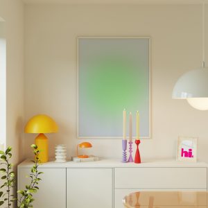 Green Blue - Blurry Gradient Living Room Mockup