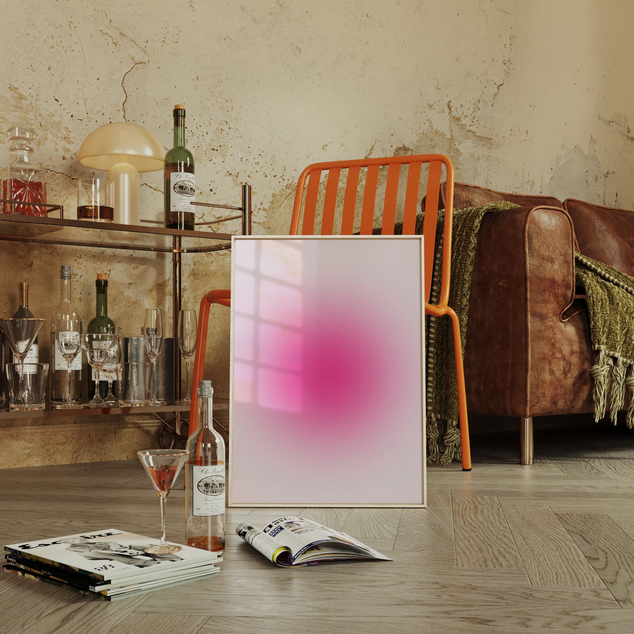 Set of 2 - Blurry Gradient Pink Orange - Image 7