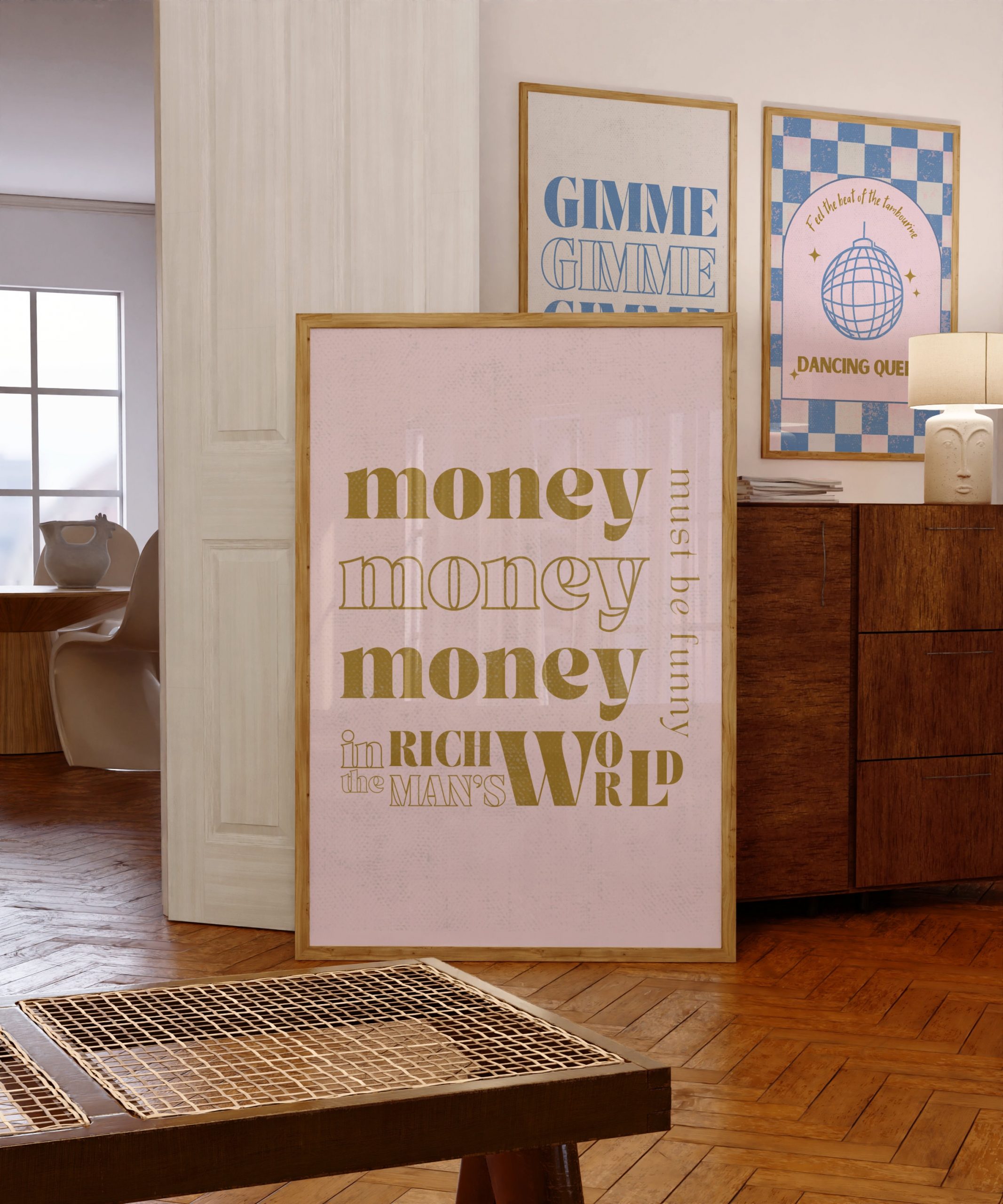 Set of 3 - Dancing Queen 70s - Blue - Image 4