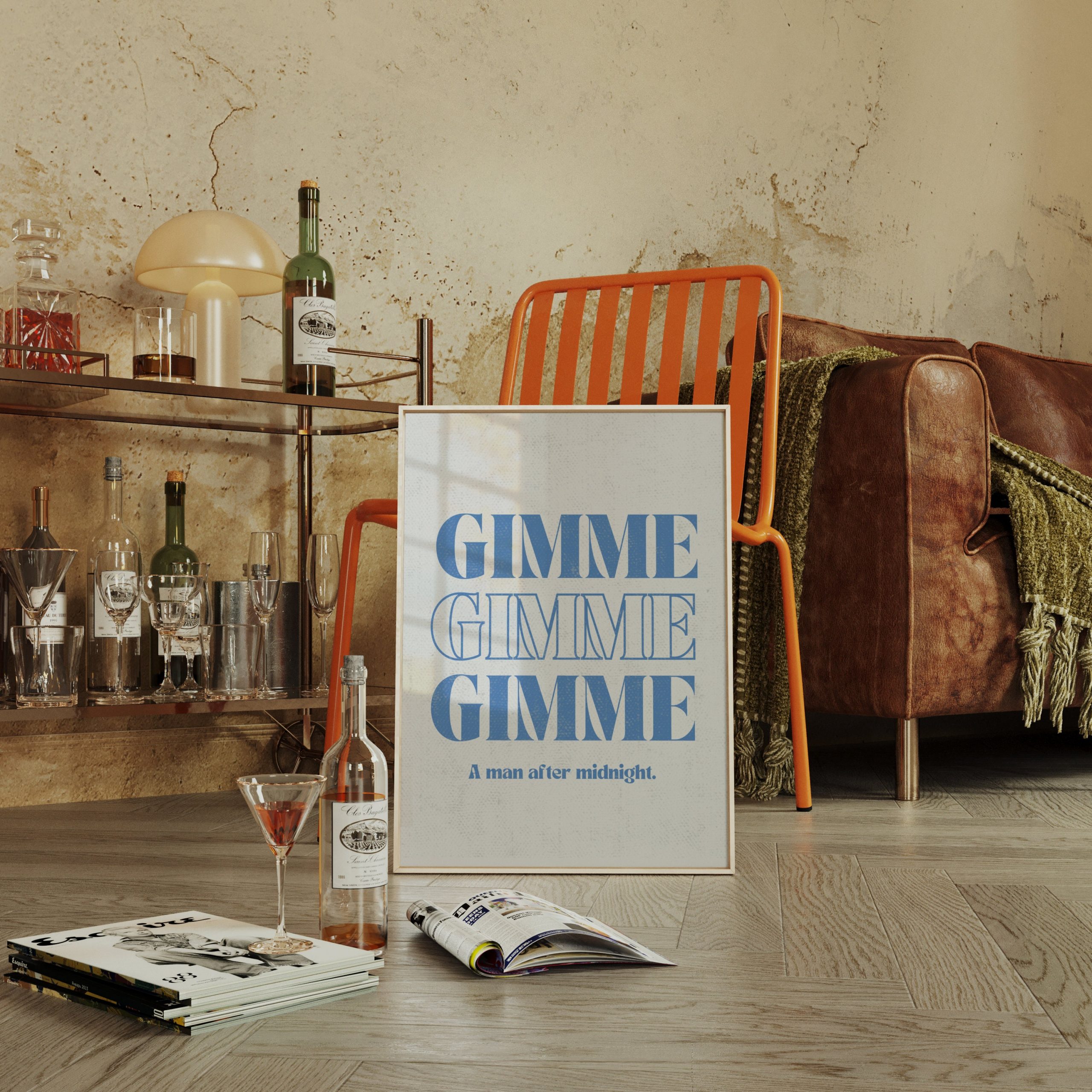 Gimme Gimme Gimme - Blue Music Poster - Image 8