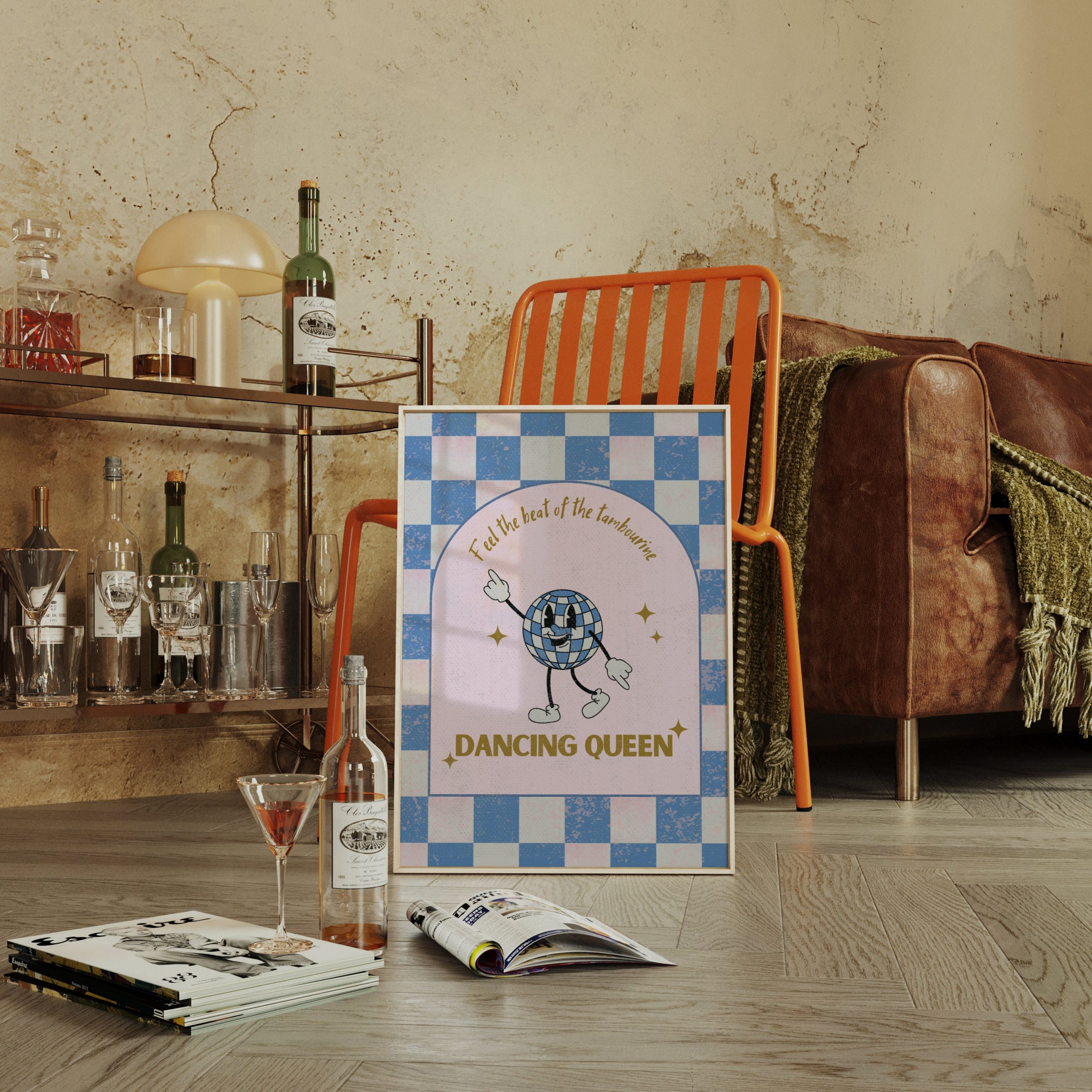 Set of 2 - Dancing Queen Retro Character Print - Image 10