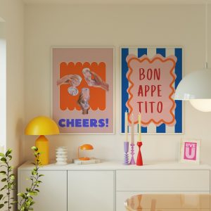Set of 2 - Bon Appetit Cheers Living Room Mockup