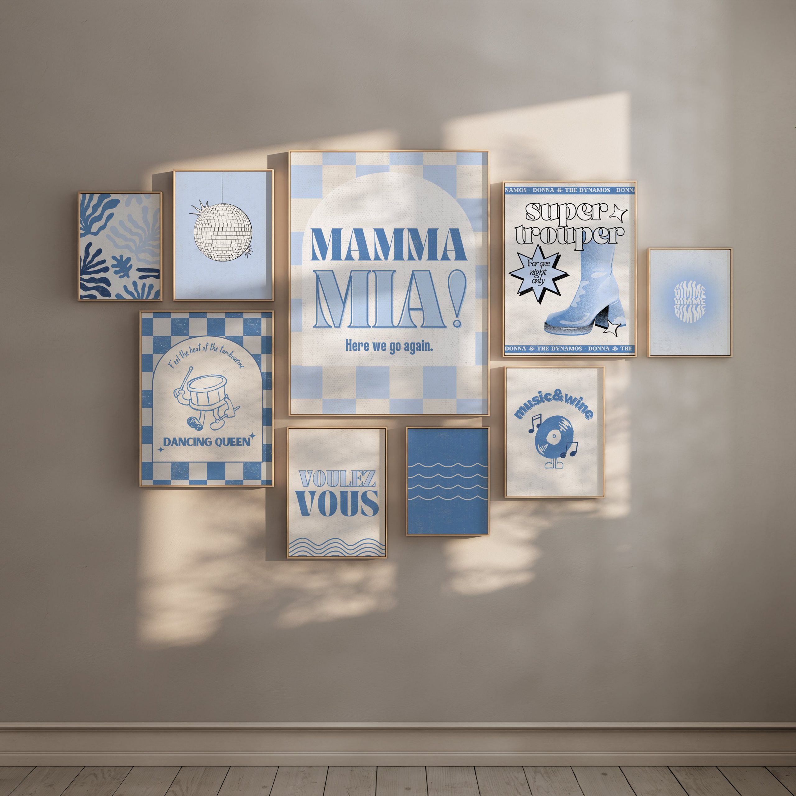 Set of 9 - Mamma Mia Gallery Wall Art - Image 9