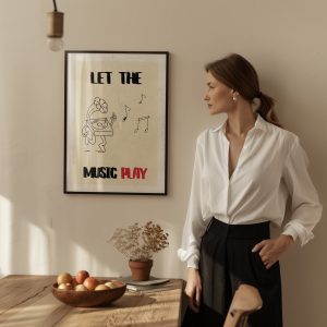 Let The Music Play Living Room Human Mockup