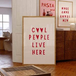 Cool People Live Here Living Room Mockup