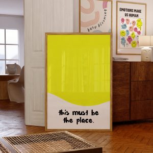 This Must Be The Place - Yellow Living Room Mockup