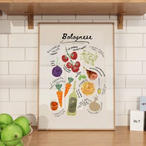 Bolognese Ingredients - Recipe Kitchen Mockup