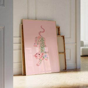 Tiger Eclectic - Pink Living Room Mockup