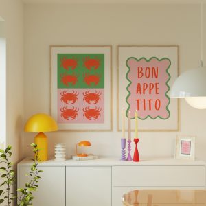 Set of 2 - Bon Appetito Dual Crab Living Room Mockup