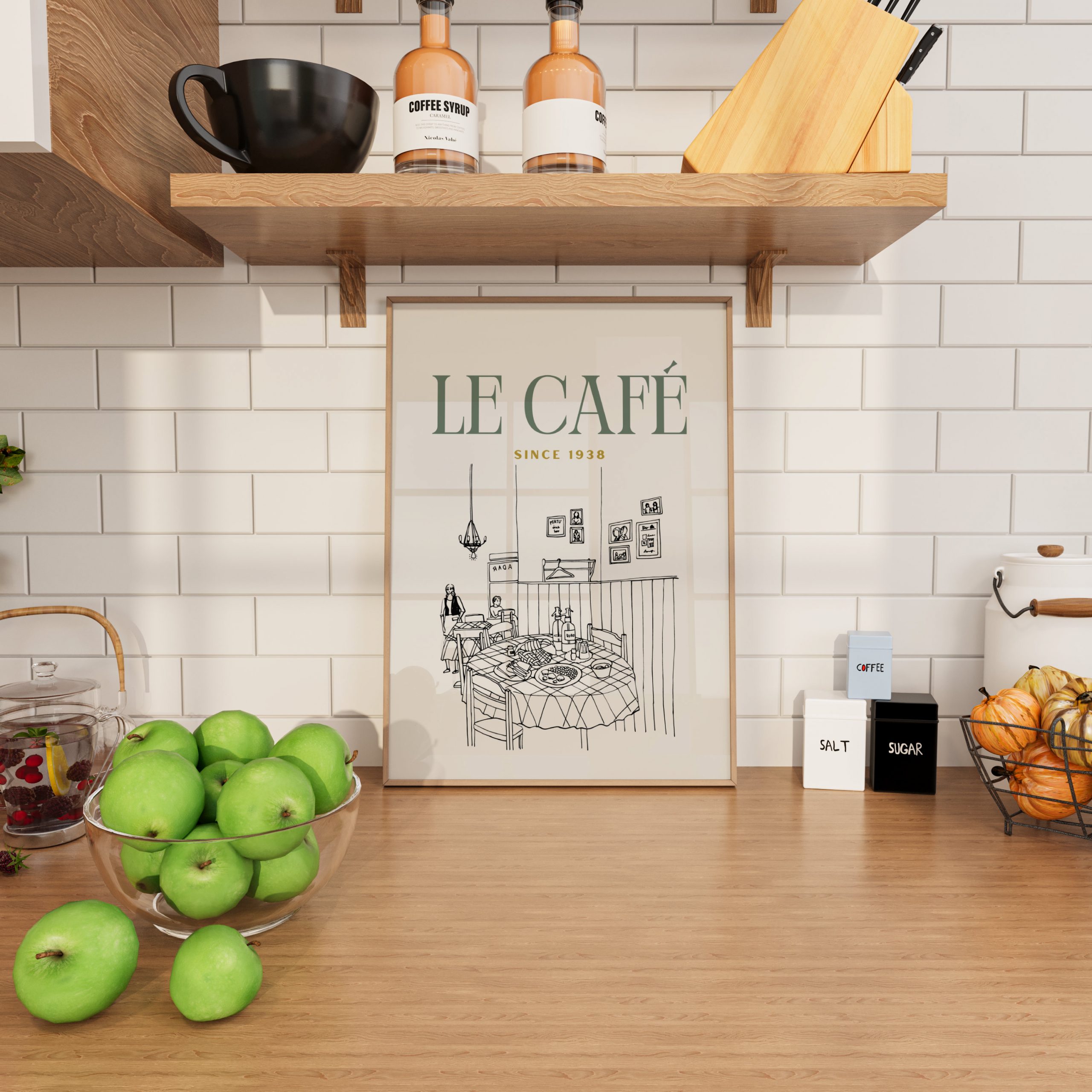 Set of 2 - Cafe Wall Art - Image 3