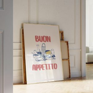 Buon Appetito - Italian Food Print Living Room Mockup