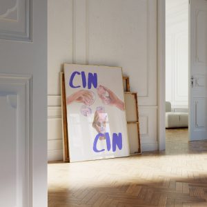 Cin Cin Cocktail - Blue Living Room Mockup