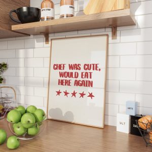 Chef Was Cute Would Eat Here Again Kitchen Mockup