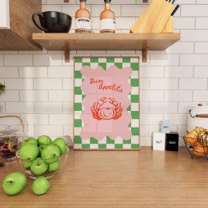 Buon Appetito - Chess Green Crab Kitchen Mockup