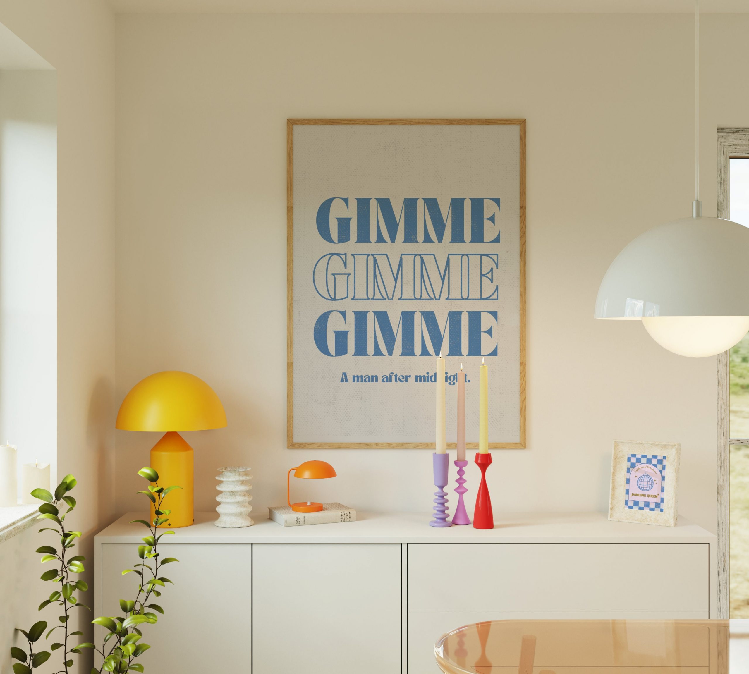 Gimme Gimme Gimme - Blue Music Poster - Image 6