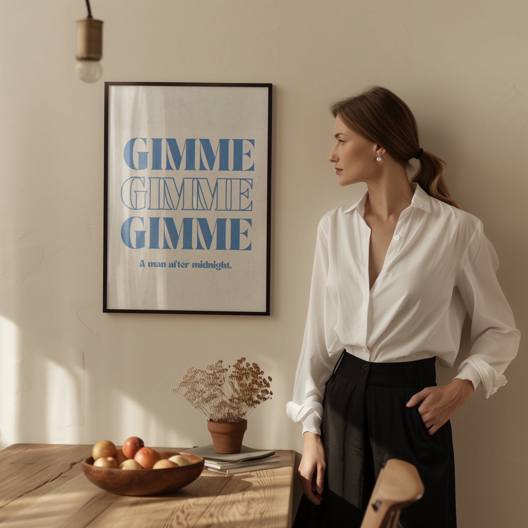 Gimme Gimme Gimme - Blue Music Poster - Image 7
