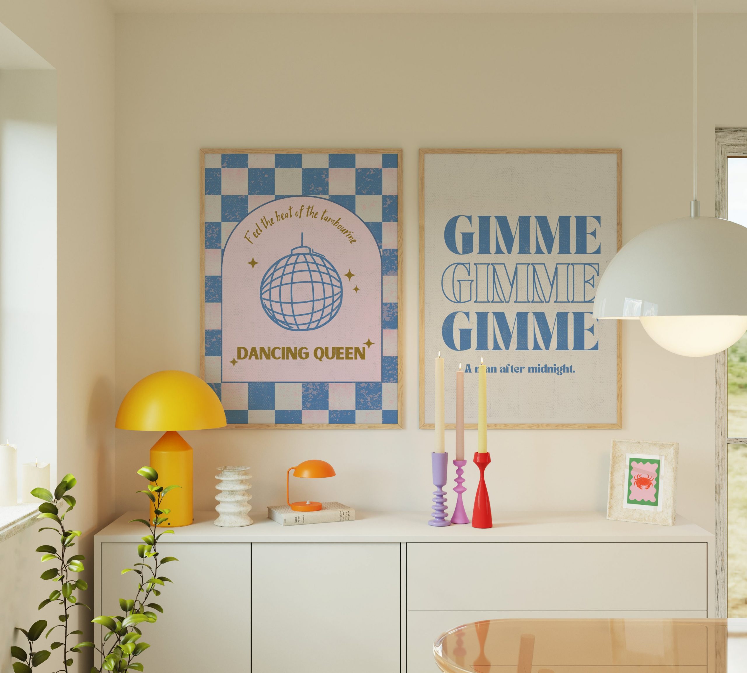 Gimme Gimme Gimme - Blue Music Poster - Image 3