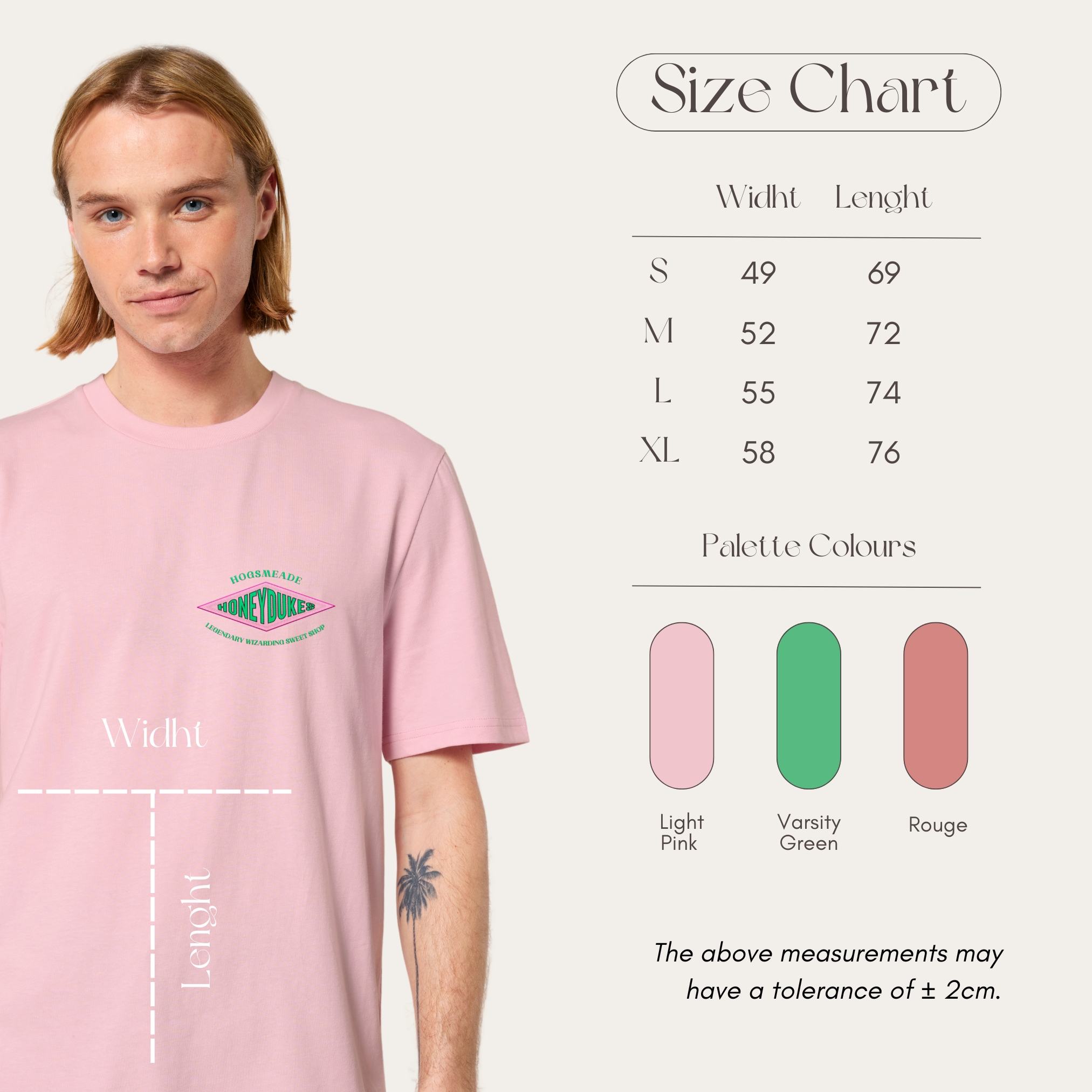 Soft, organic cotton T-shirt featuring Potter’s Honeydukes