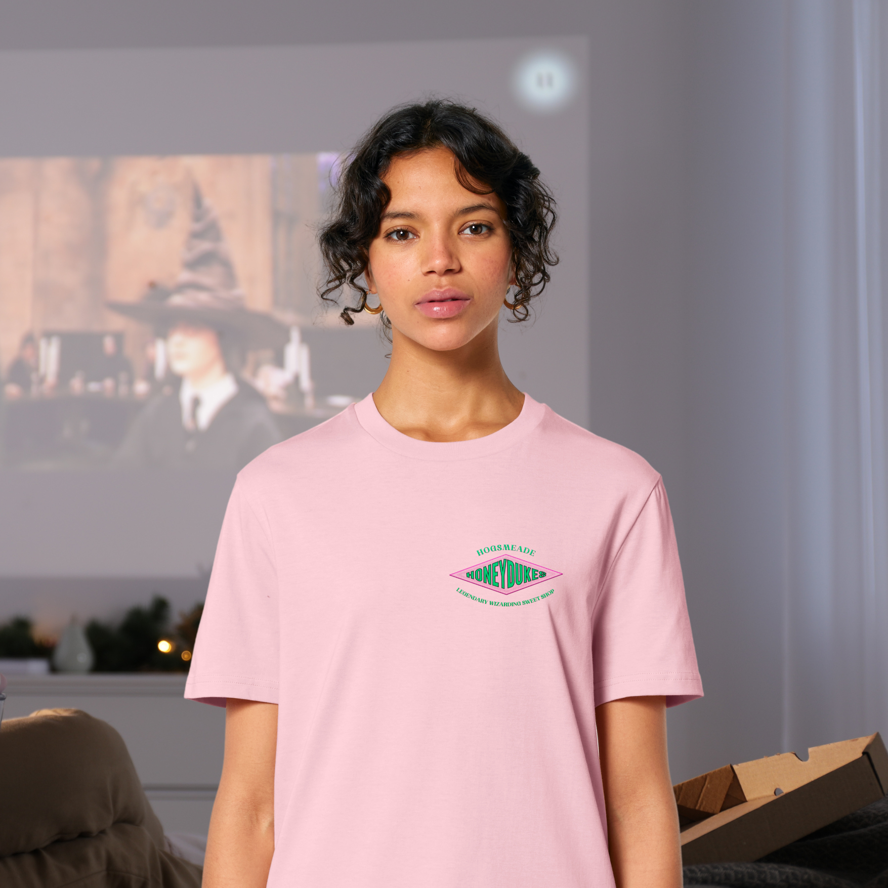 Harry Potter T-shirt with Honeydukes candy shop embroidery