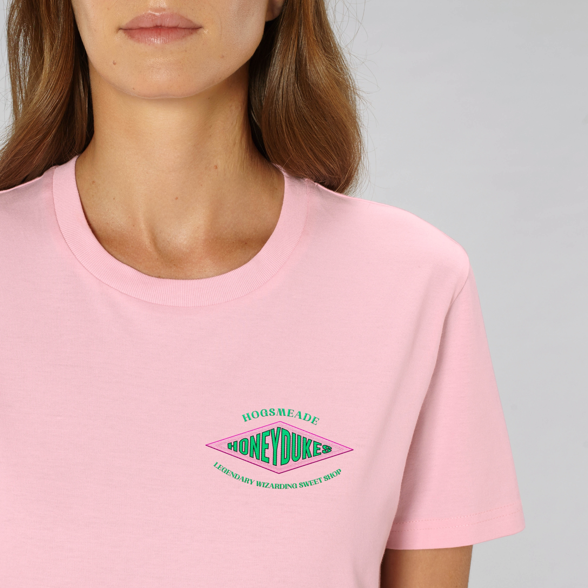 Hogsmeade-inspired T-shirt with Honeydukes embroidery