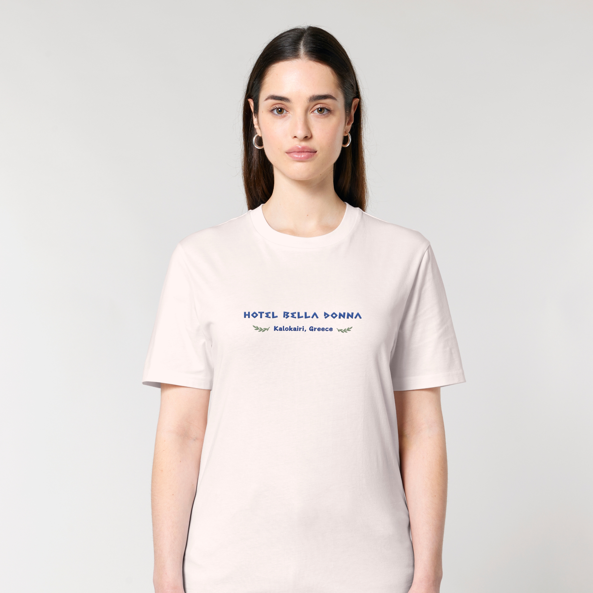 Organic cotton T-shirt with Hotel Bella Donna embroidery